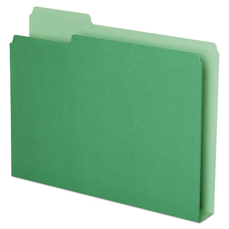 Pendaflex Double Stuff File Folders, 1/3-Cut Tabs, Letter Size, Green, PK50 54457